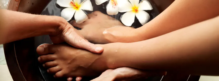 Pedicure service at Victorias Nails & Bar